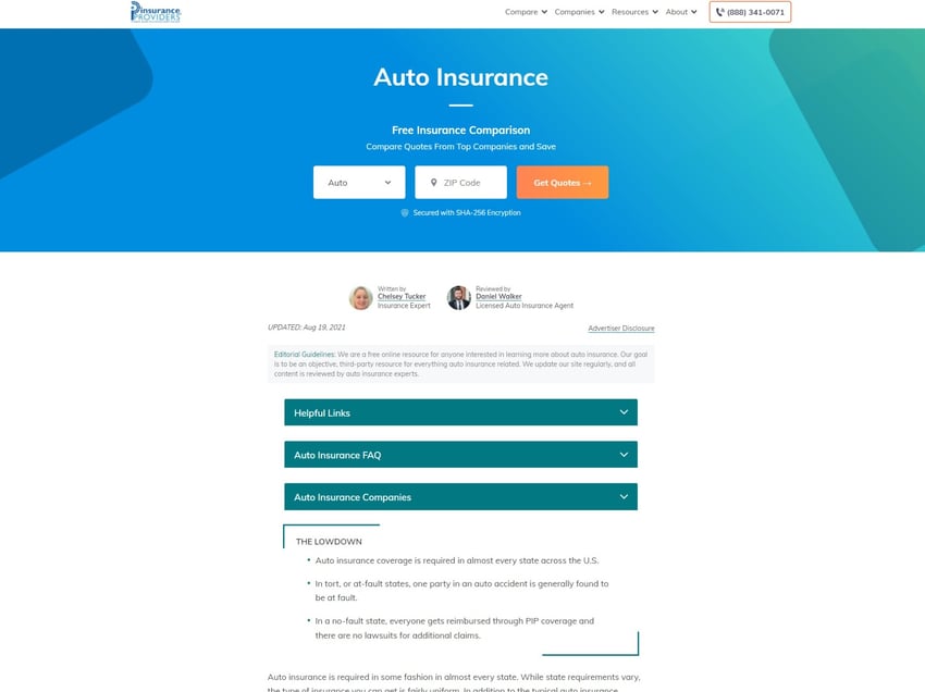 7 Inspiring Insurance Agent site Examples EverQuote